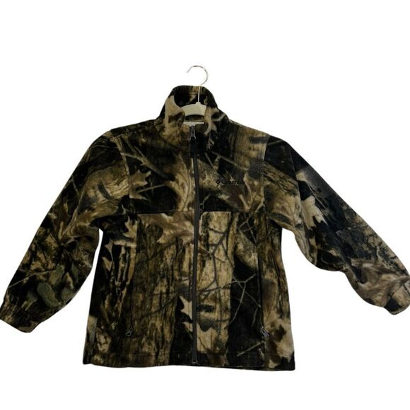 Columbia camo fleece zip up sz 8 - Picture 1 of 15
